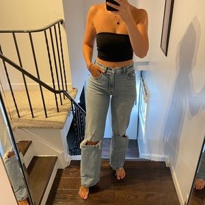 Abercrombie wide leg jeans worn 1 time size 27